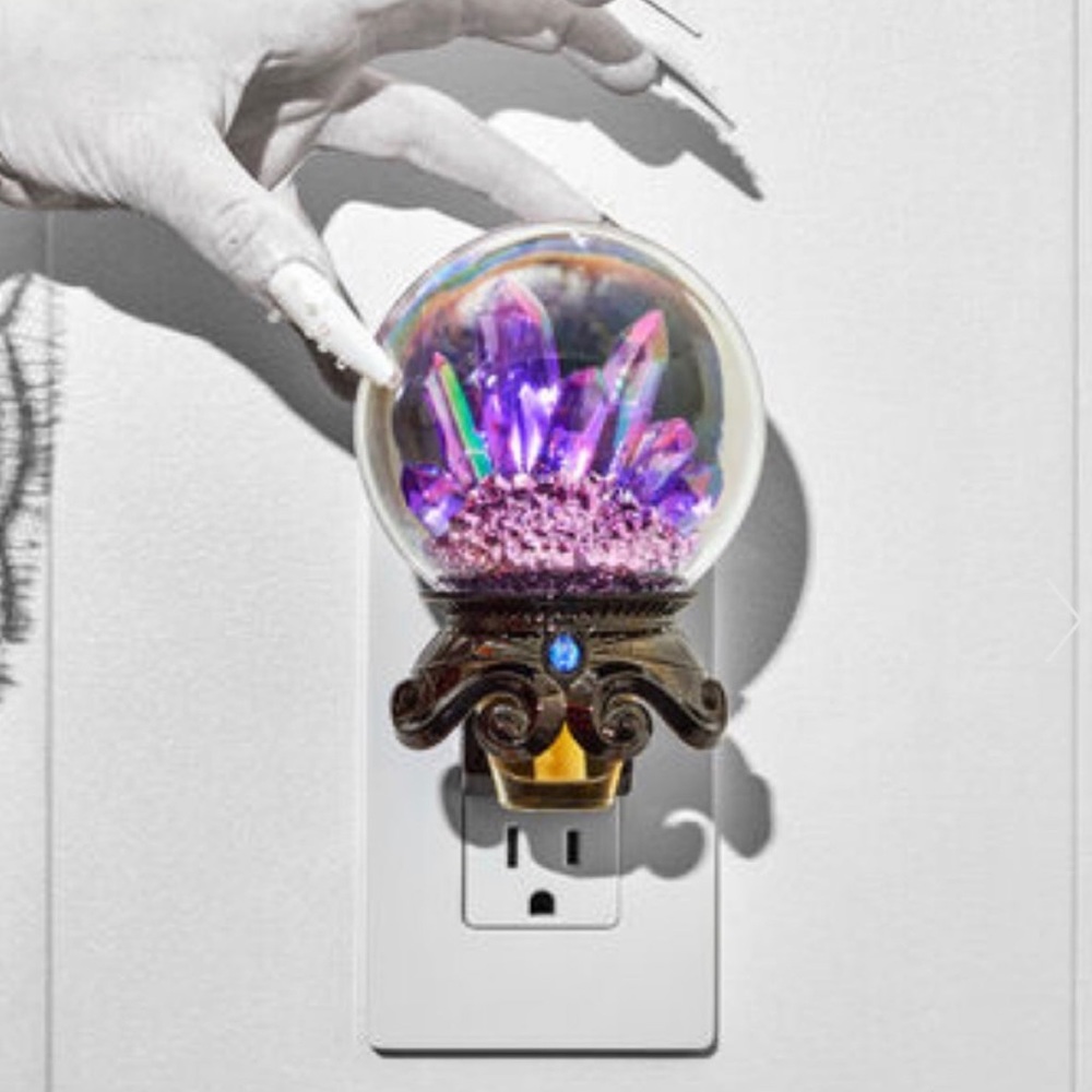 Crystal Ball Geode Wallflower Plug In Halloween Bath and Body Works In Hand